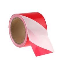 WARNING TAPE RED & WHITE 300M